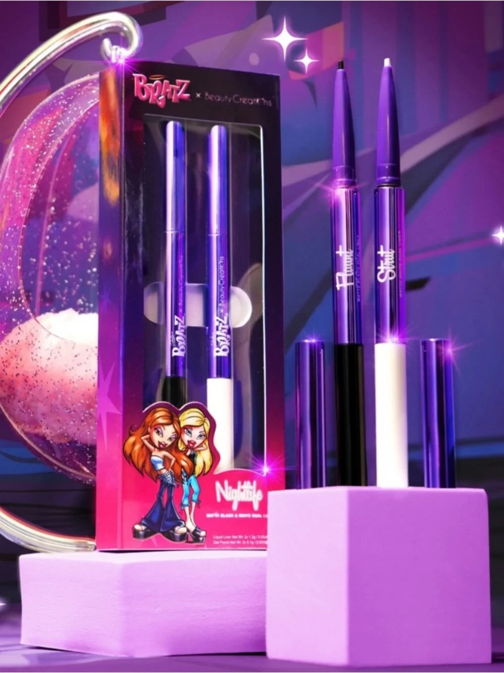 Bratz x Beauty Creations Nightlife Eyeliner Duo Set Black & White BNIB